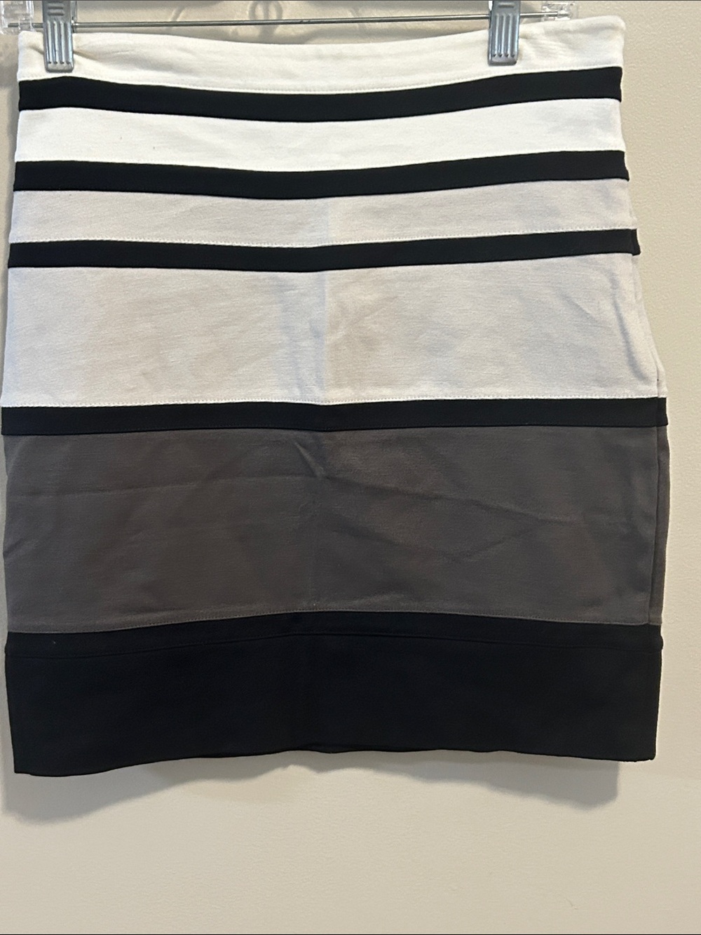 Express Color Block Striped Bandage Mini Skirt Size 4